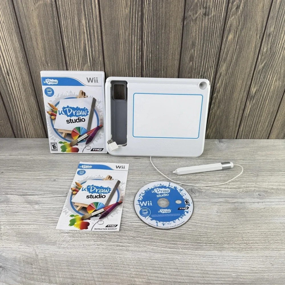 Nintendo Wii uDraw Tablet Game Bundle Tested And Working